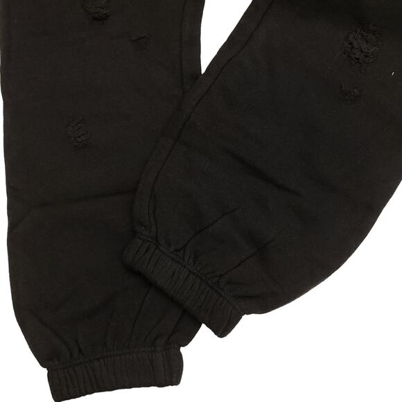 n:PHILANTHROPY Derby Jogger distressed cropped sweatpants in black cat Sz XS NEW - Picture 3 of 8